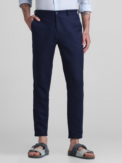 jack & jones navy blazer cotton regular fit trousers