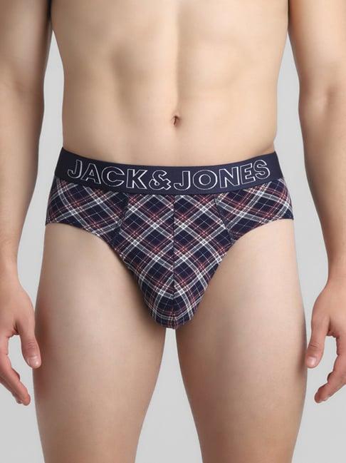 jack & jones navy blazer regular fit checks briefs