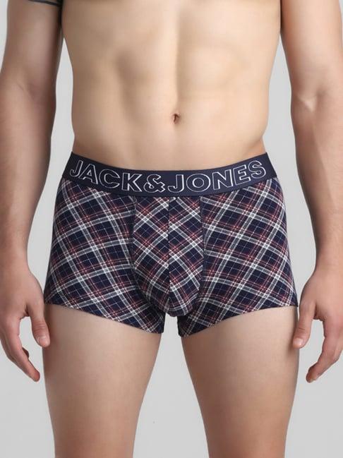 jack & jones navy blazer regular fit checks trunks