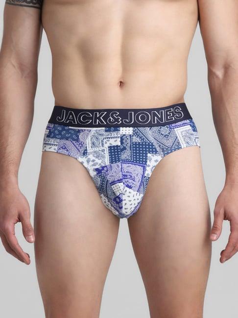 jack & jones navy blazer regular fit printed briefs