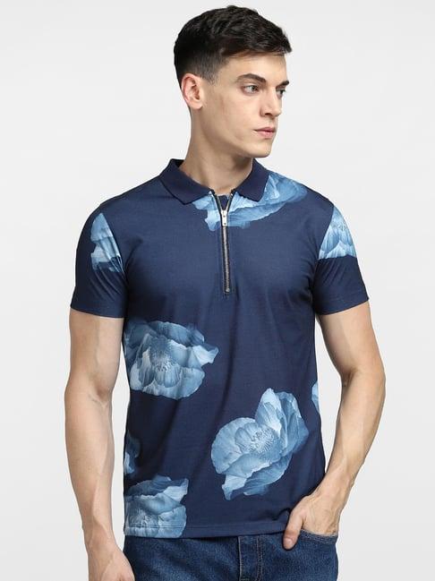 jack & jones navy polo t-shirts