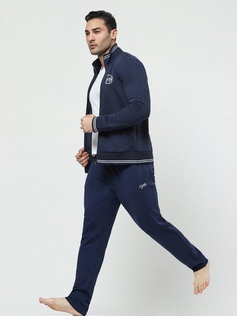 jack & jones navy regular fit cotton lounge pants