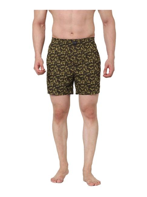 jack & jones olive printed boxers