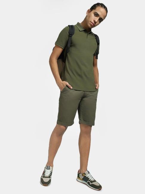 jack & jones olive regular fit chino shorts