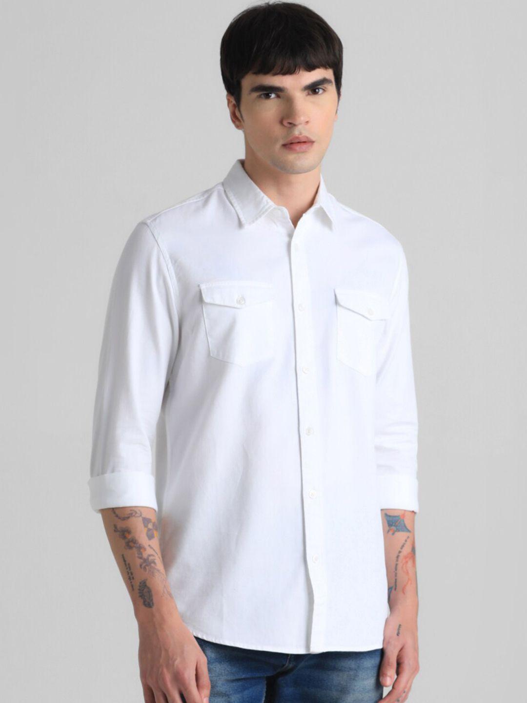jack & jones opaque slim fit pure cotton casual shirt