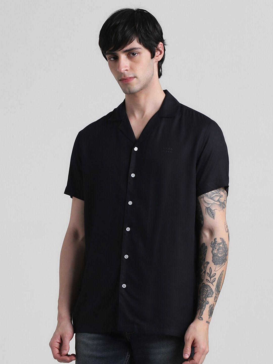 jack & jones opaque spread collar regular fit casual shirt