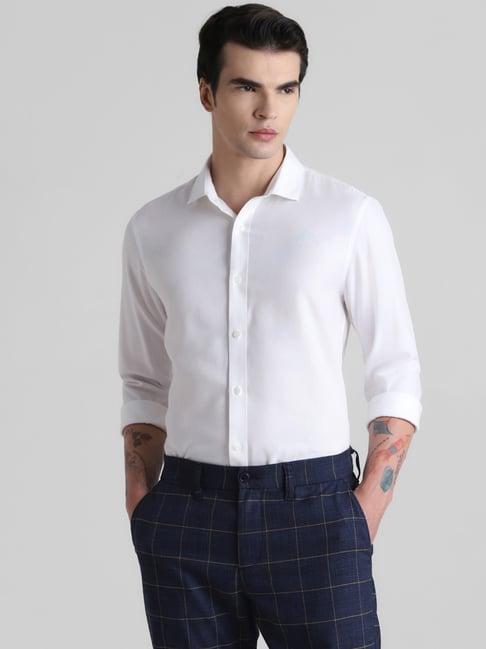 jack & jones pearl white slim fit shirt