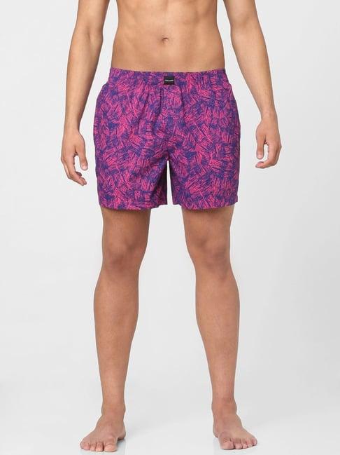 jack & jones pink regular fit printed boxers