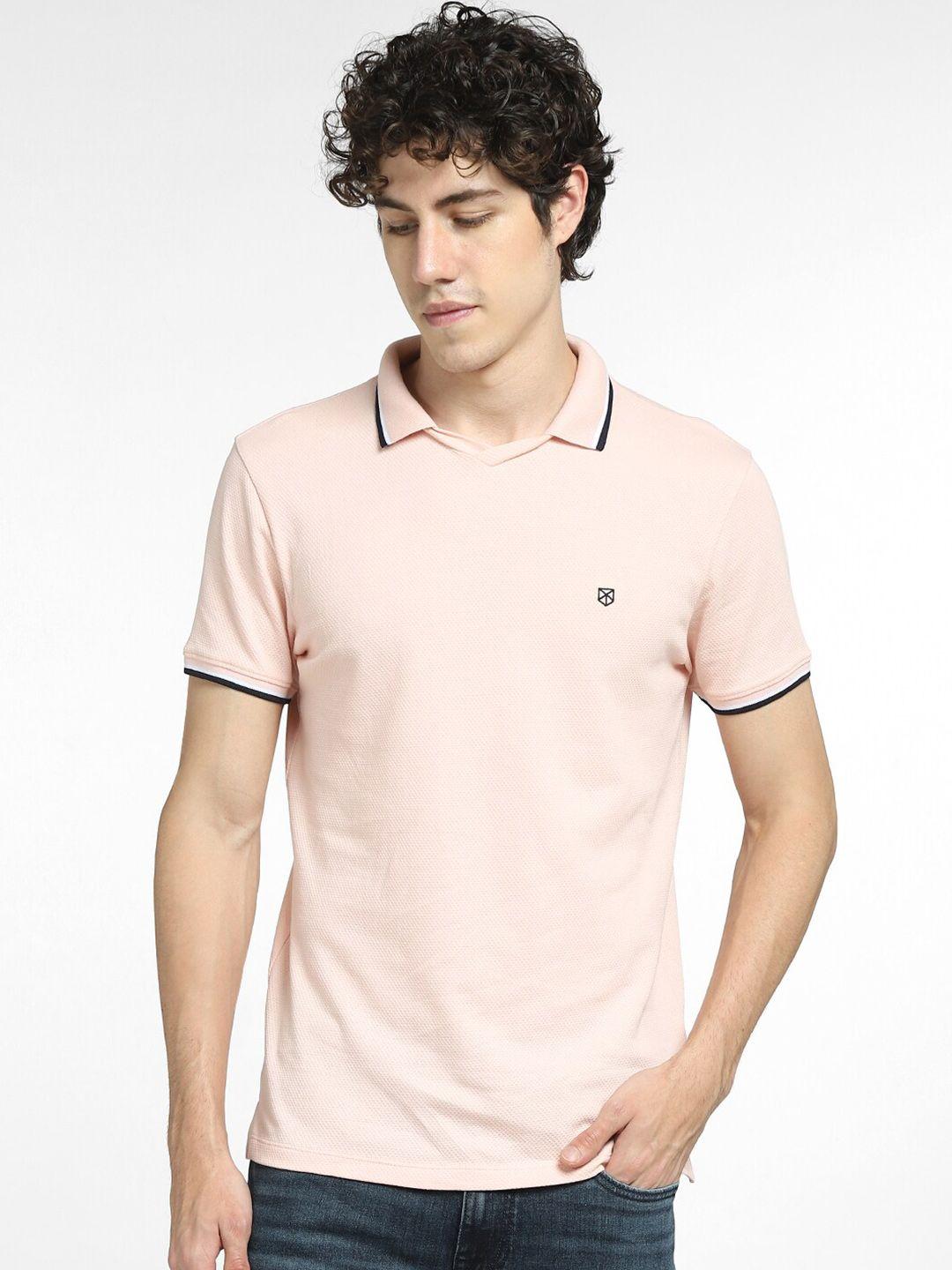 jack & jones polo collar short sleeves cotton slim fit t-shirt
