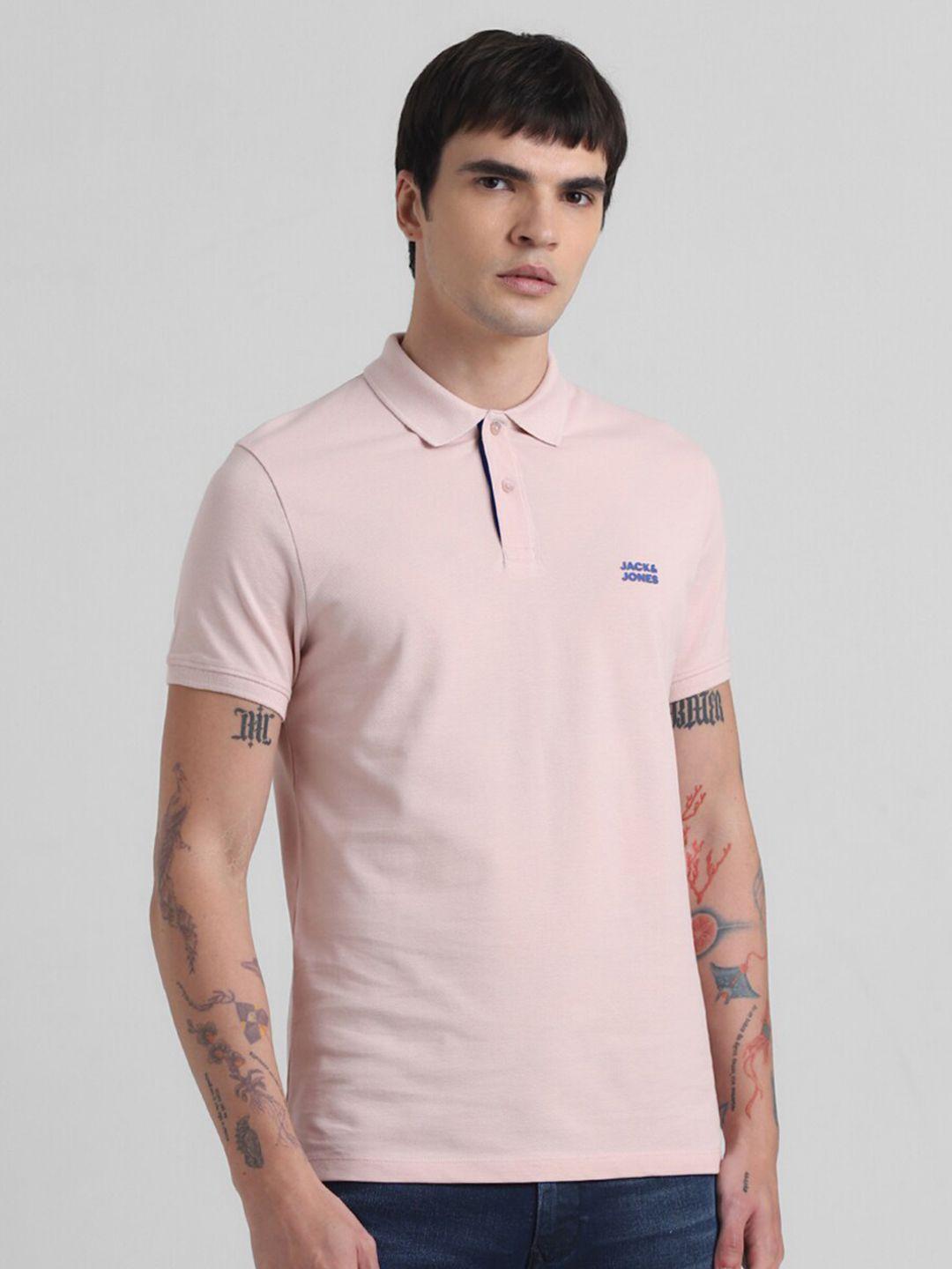 jack & jones polo collar slim fit pure cotton t-shirt