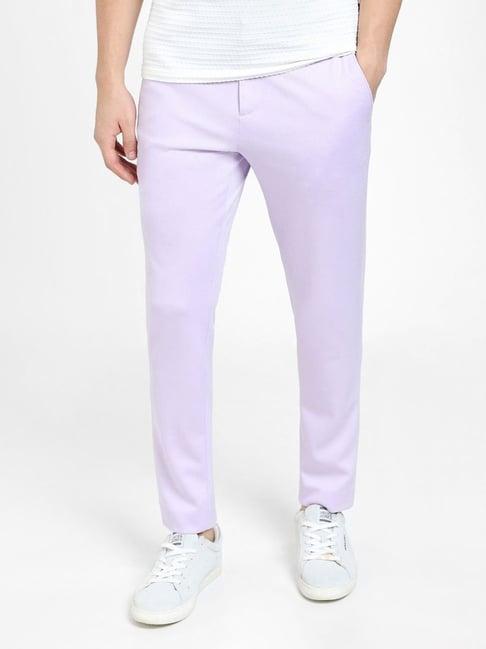 jack & jones purple slim fit trousers