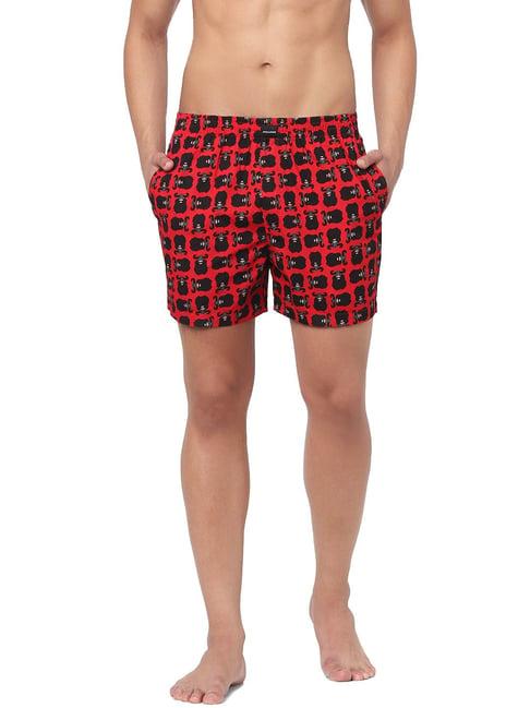 jack & jones red printed boxers