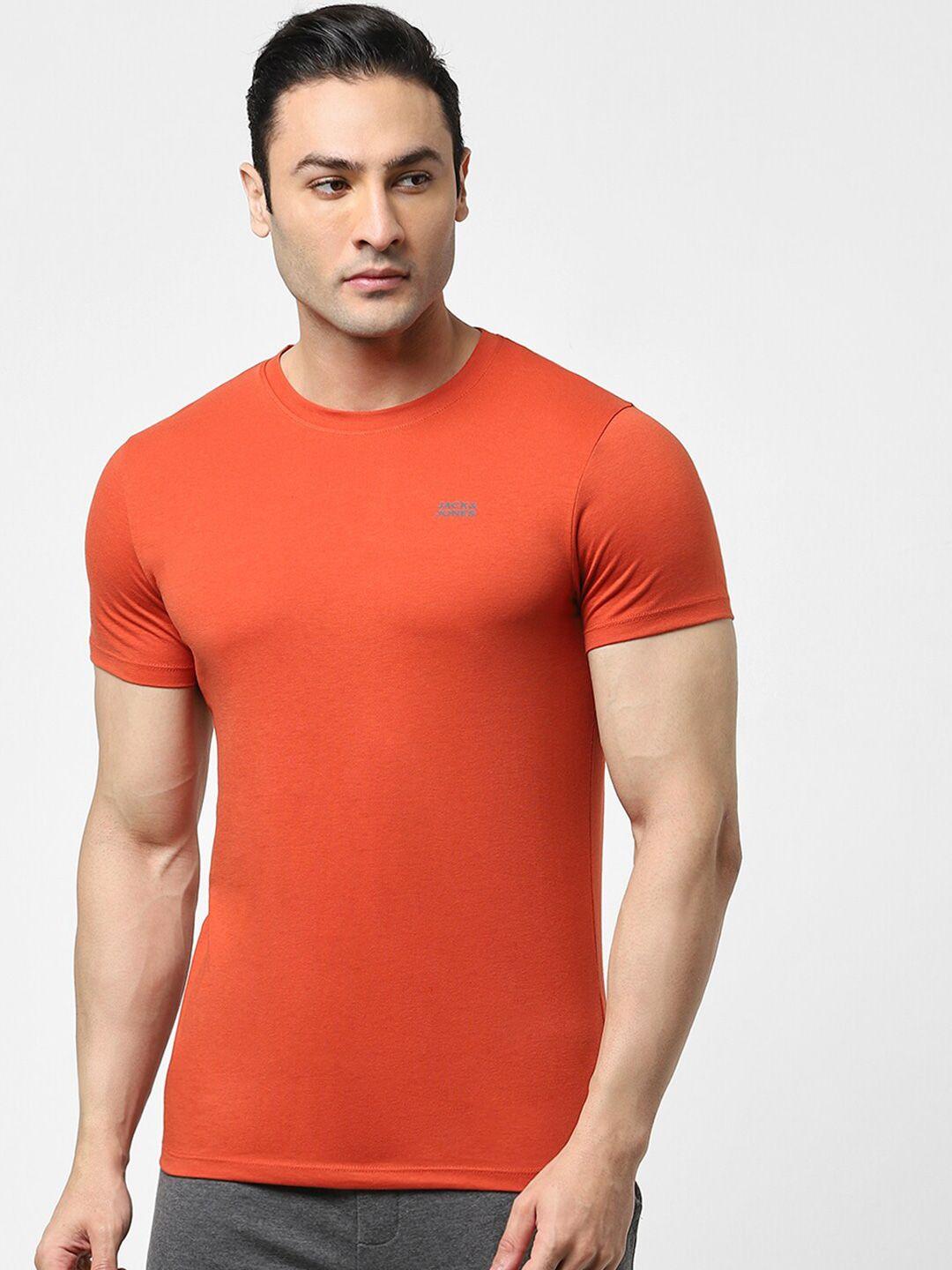 jack & jones round neck slim fit casual t-shirt