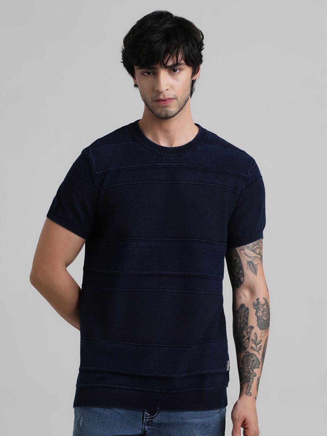 jack & jones self design pure cotton t-shirt