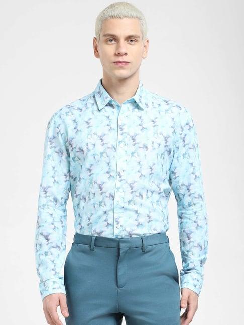 jack & jones sky blue regular fit shirt