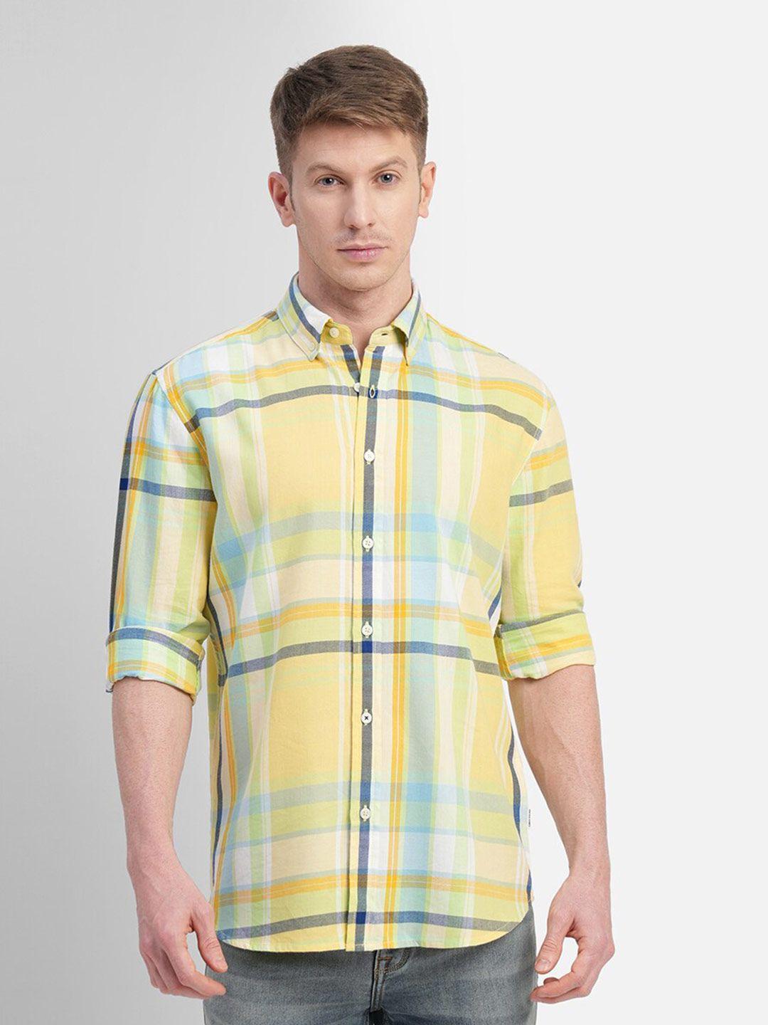 jack & jones slim fit gingham checks checked cotton casual shirt