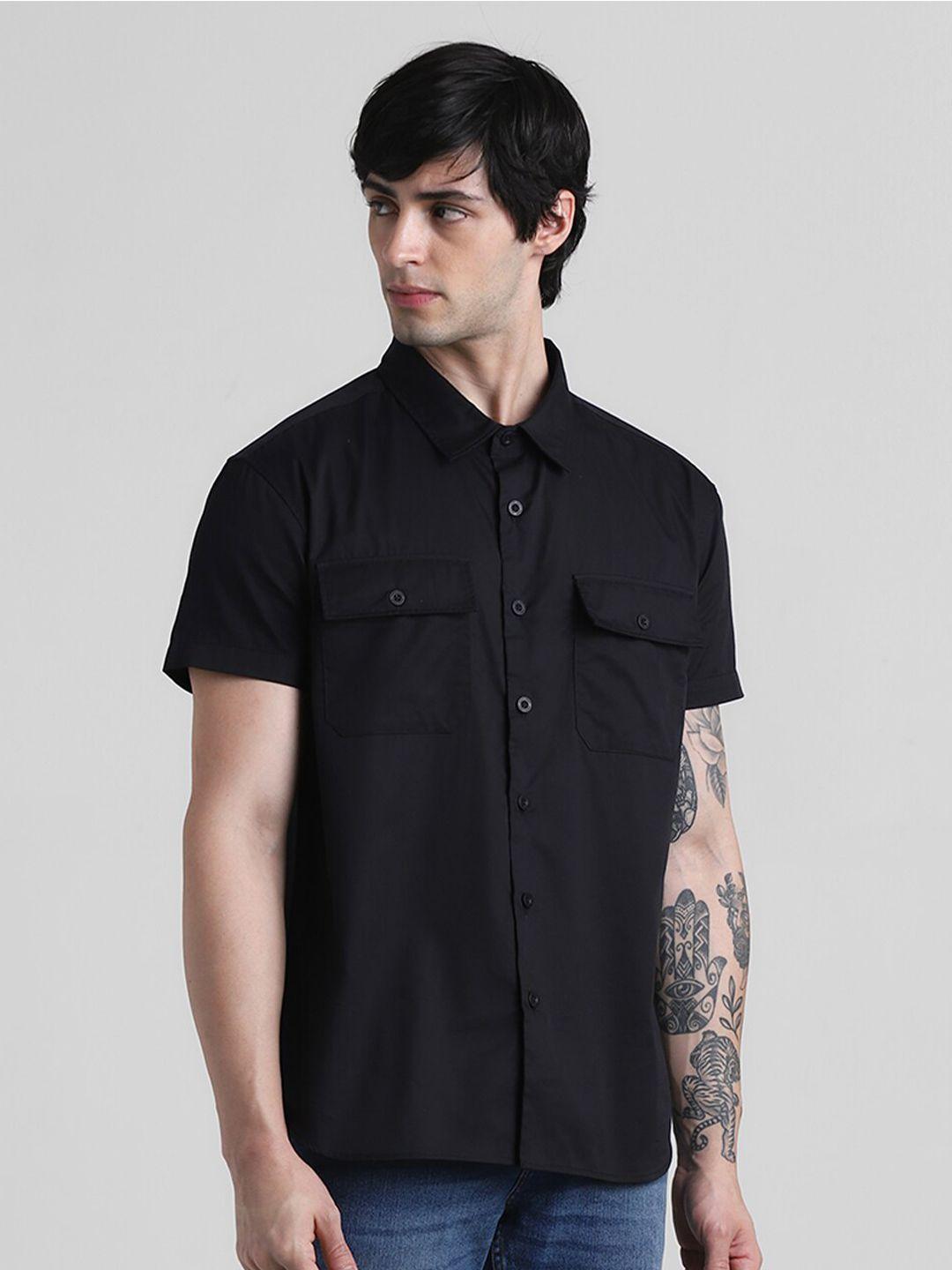 jack & jones slim fit spread pure cotton casual shirt