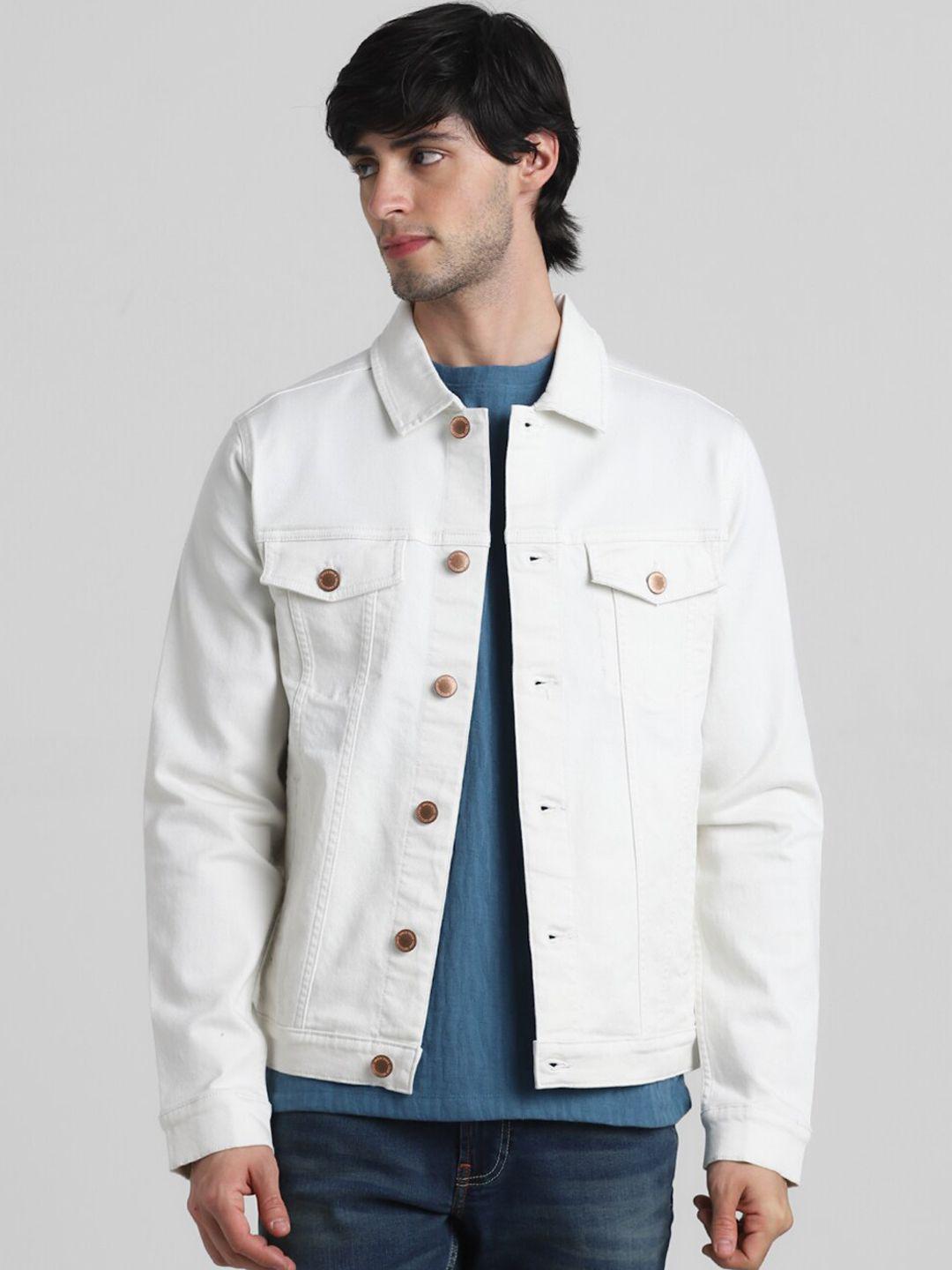 jack & jones spread collar denim jacket