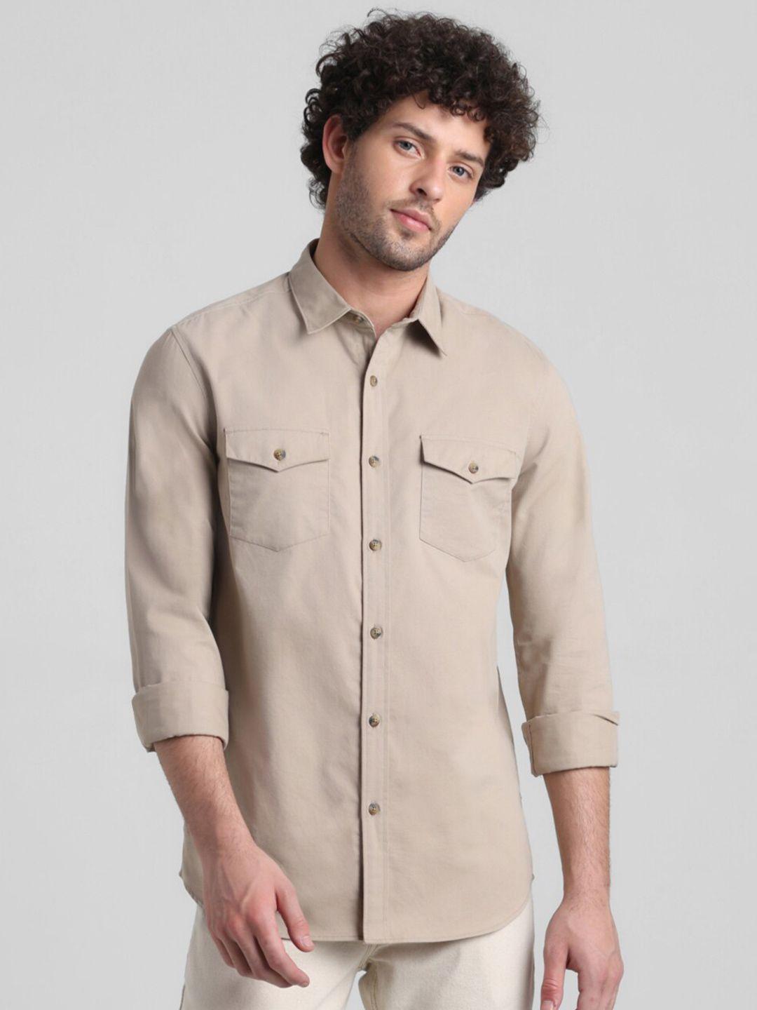 jack & jones spread collar pure cotton shirt