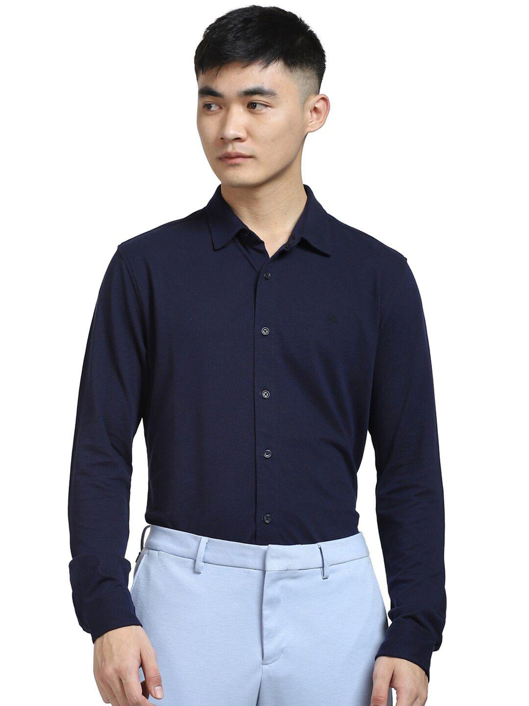 jack & jones spread collar slim fit opaque formal shirt