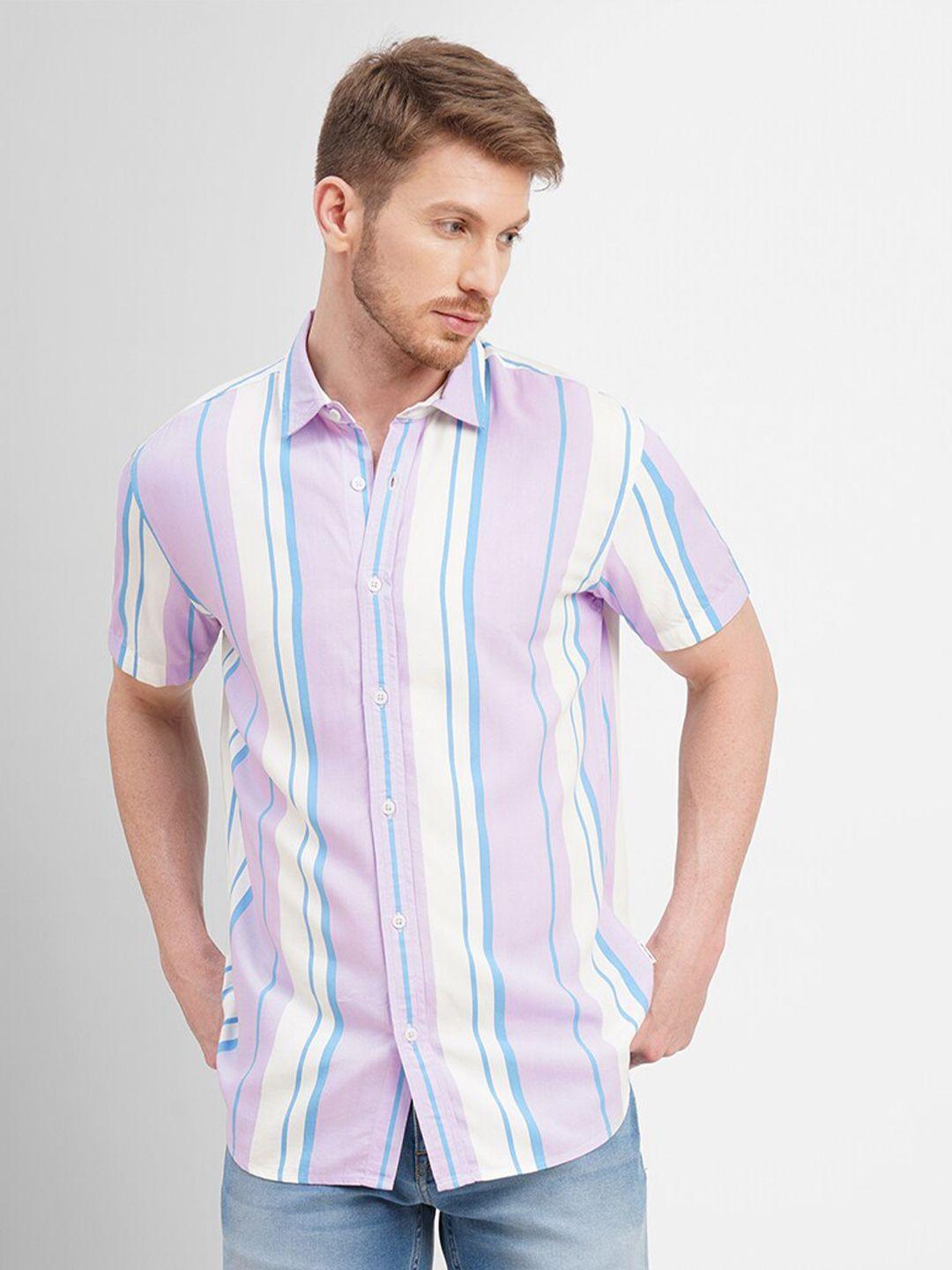 jack & jones striped cotton slim fit casual shirt