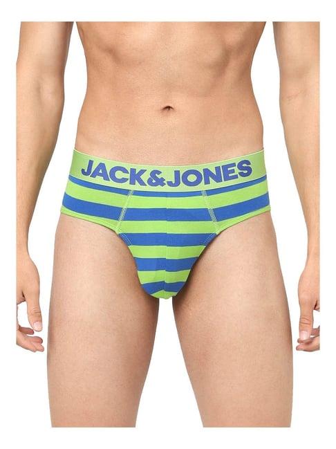 jack & jones summer green & blue striped briefs