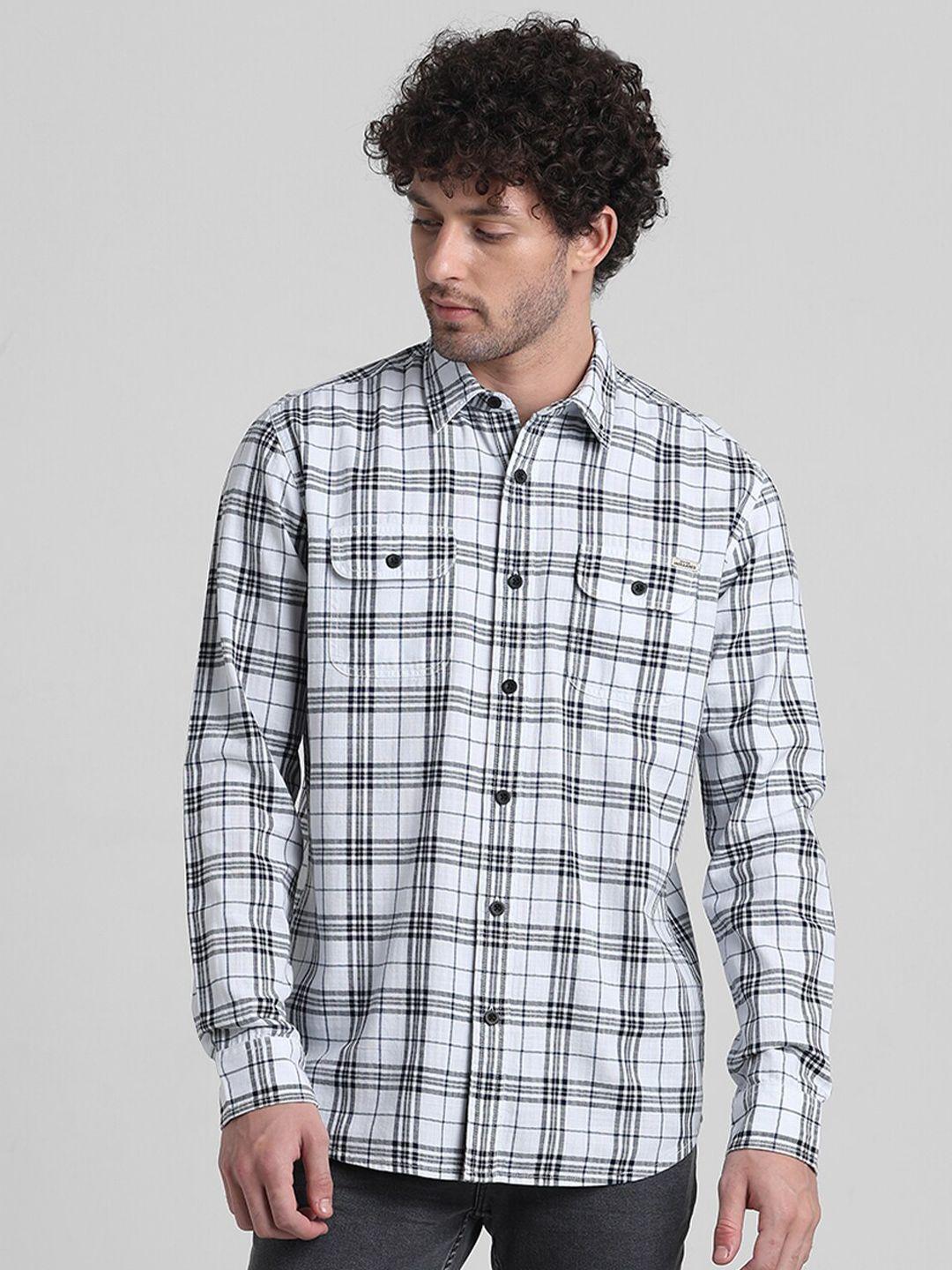 jack & jones tartan checked pure cotton casual shirt