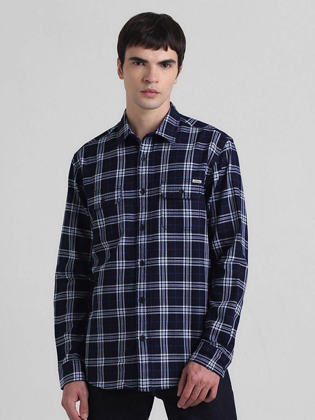 jack & jones tartan checked pure cotton casual shirt