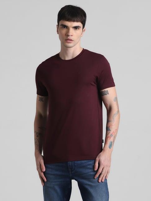 jack & jones tawny port slim fit t-shirt