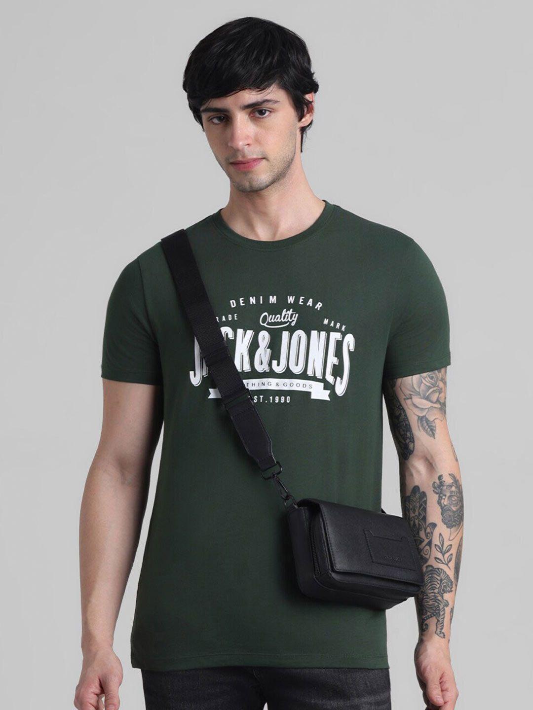 jack & jones typography printed slim fit t-shirt