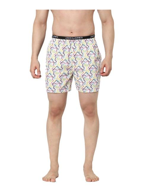 jack & jones white printed boxers