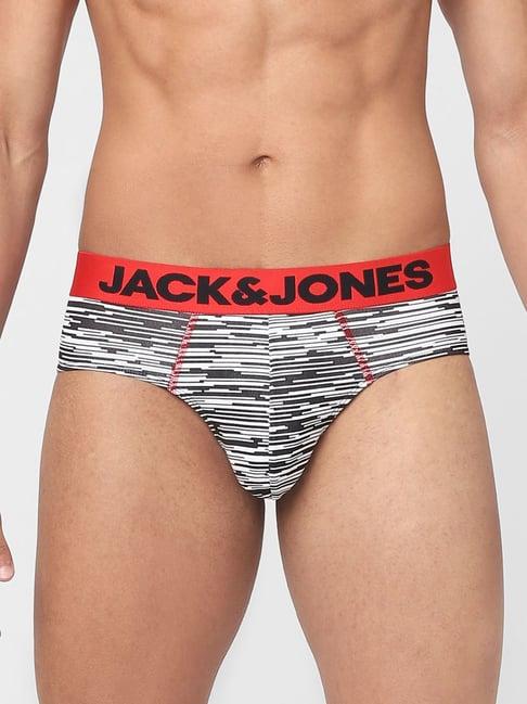 jack & jones white printed briefs