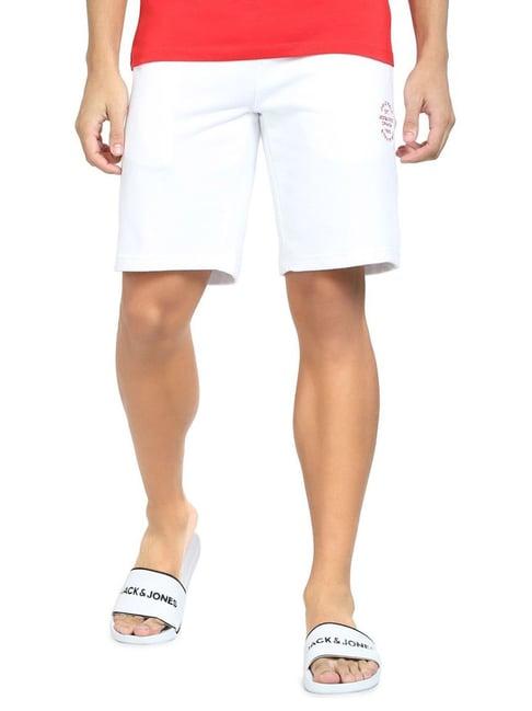 jack & jones white regular fit shorts