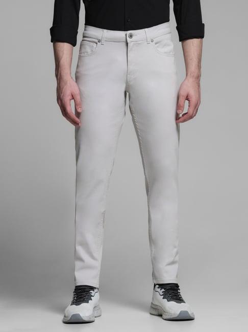 jack & jones white slim fit trousers