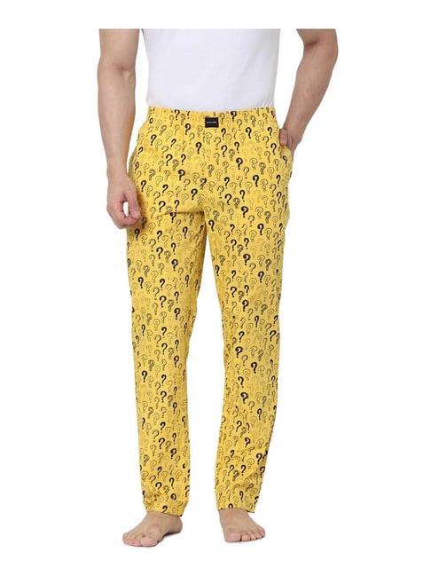 jack & jones yellow mid rise pyjama pants