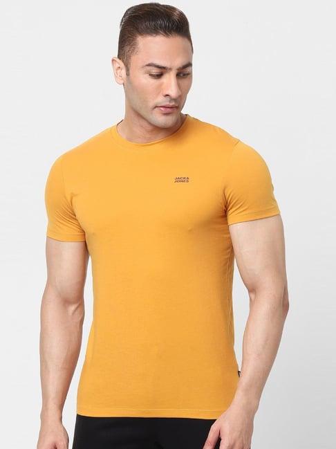 jack & jones yellow regular fit t-shirt