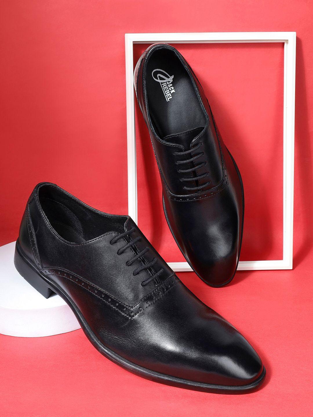 jack rebel men leather formal oxford shoes