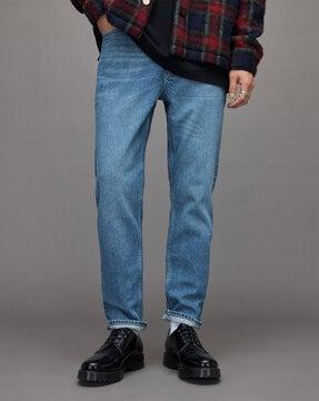 jack tapered fit mid wash jeans
