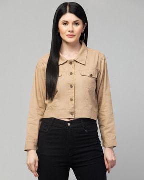 jacket with flap pockets