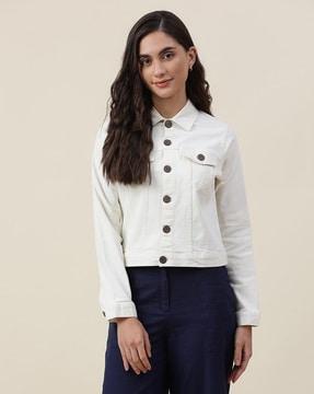 jacket with front styled button