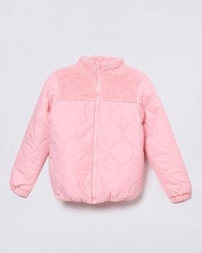 jacket with zip-front closure