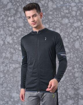 jacket with zip front