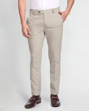 jackson fit flat-front trousers