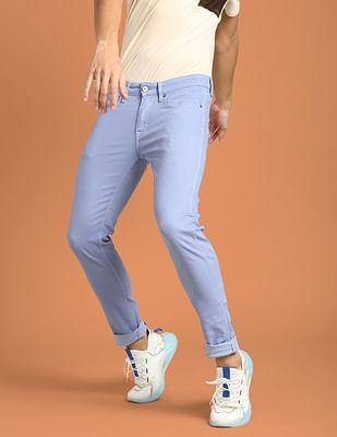jackson skinny fit low rise coloured jeans
