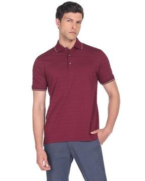 jacquard polo t-shirt with tipping