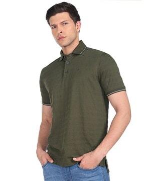 jacquard polo t-shirt with tipping