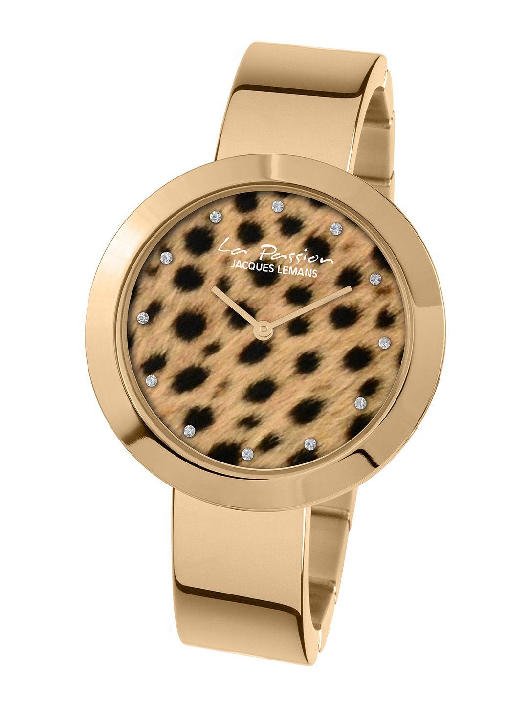 jacques lemans women gold-toned analogue watch