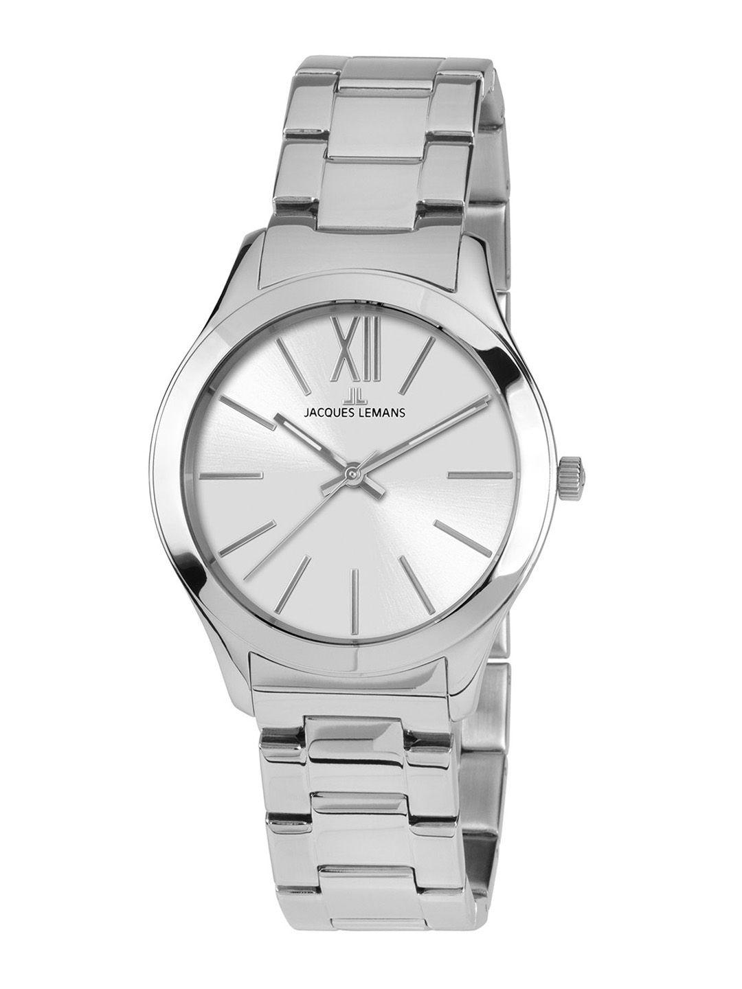 jacques lemans women silver-toned analogue watch 1-1840f