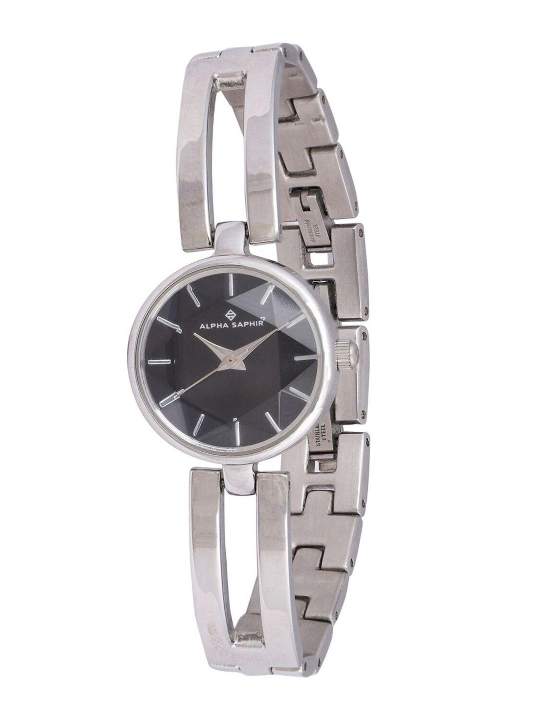 jacques lemans women silver-toned dial & silver toned stainless steel analogue watch 346a