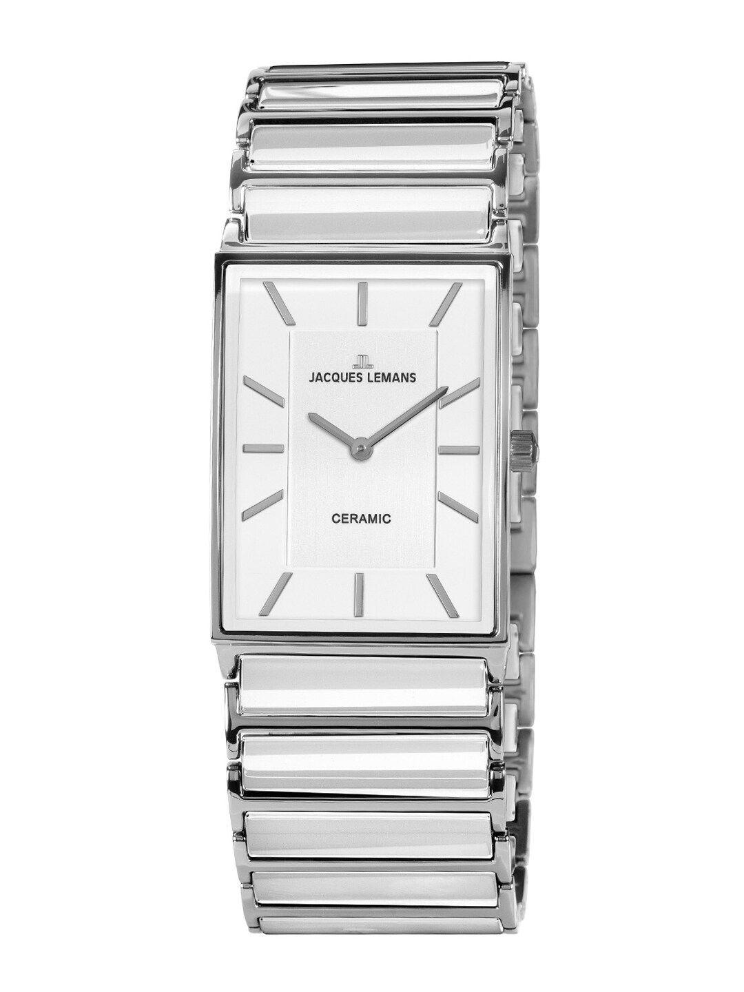 jacques lemans women white analogue watch 1-1594e